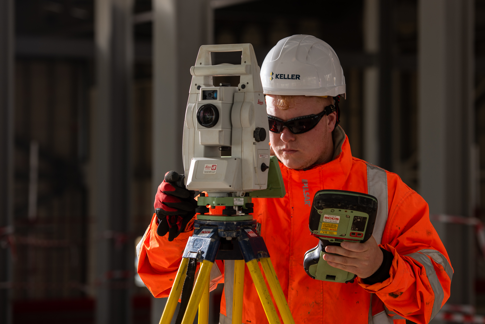 Site Engineer at work